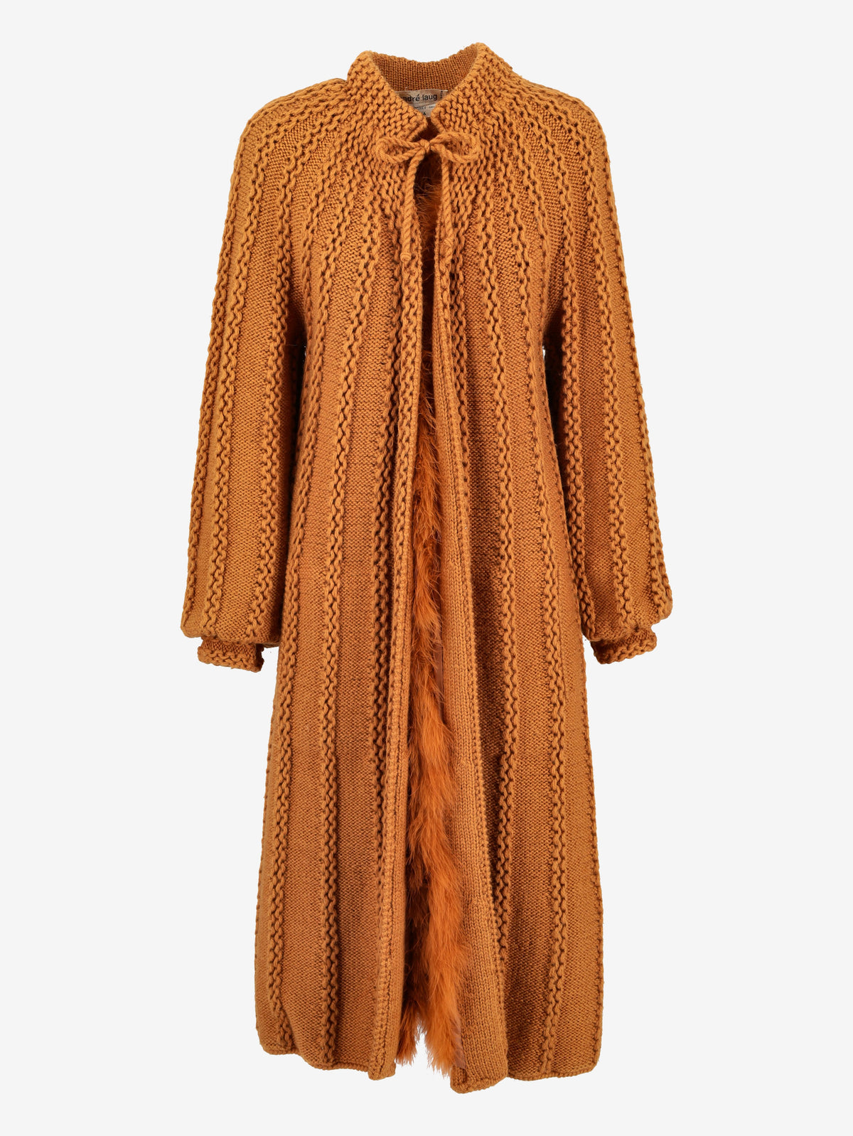 André Laug Orange Wool Long Outwear WCV151124.1  Andre Laug 