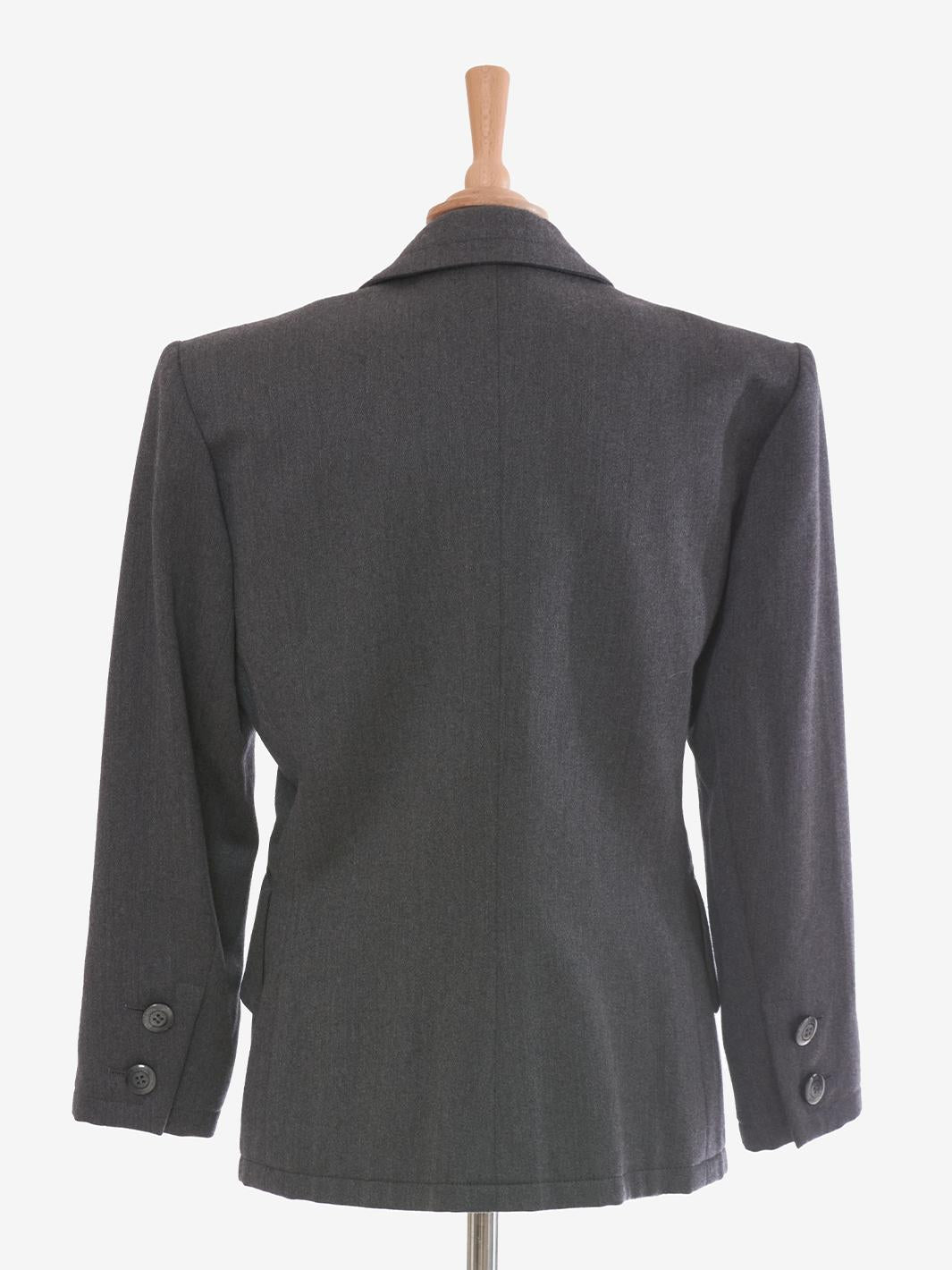 Saint Laurent Grey Wool Blazer MZ191312  Yves Saint Laurent 