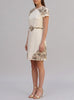 Vintage Couture Mini Dress with 3D Floral Embroidery AR120  Vintage 