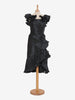 Vintage black silk dress MR202064  Vintage 