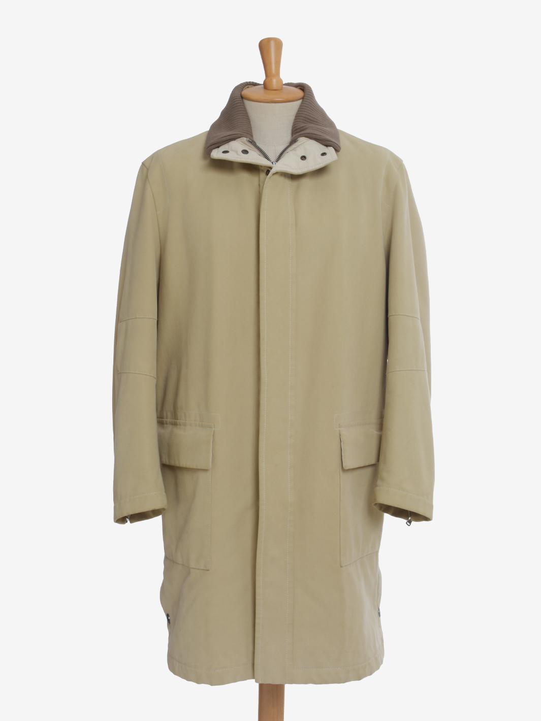 Hugo Boss Beige Coat With Pockets
