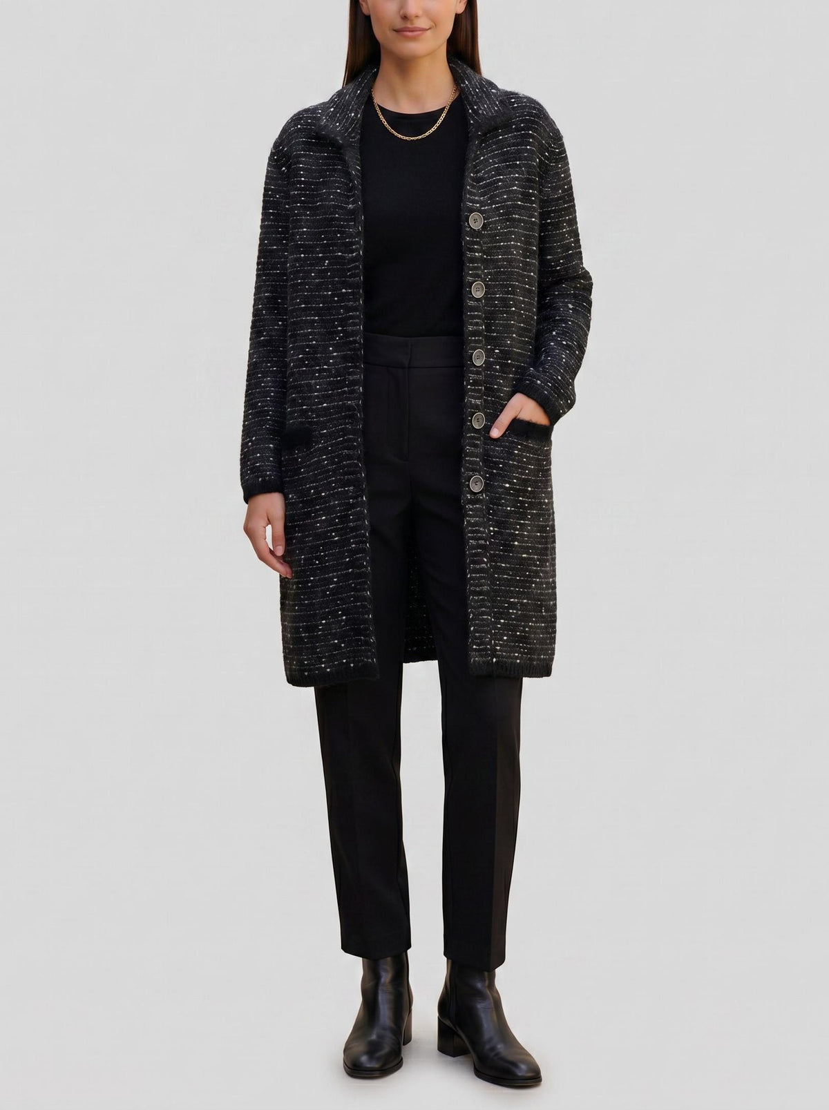 Falconeri Knitted Coat with Textured Finish CVM26.22.30  Falconeri 