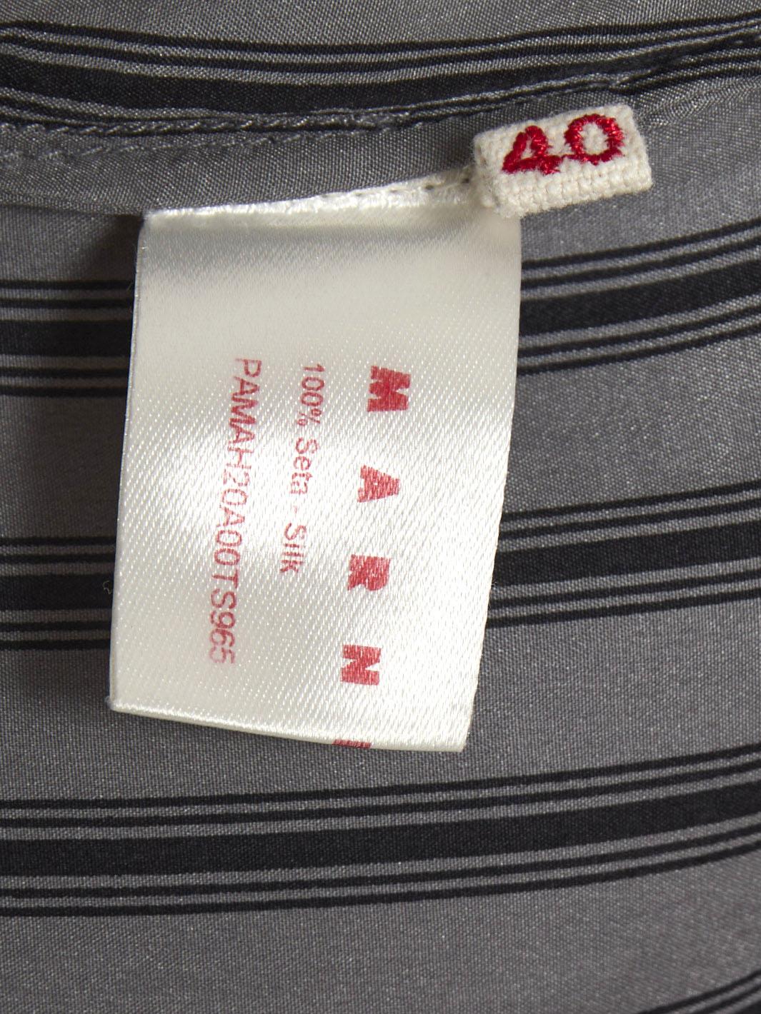 Pantaloni Y2K Marni in seta pantaloni capri con fantasia a righe