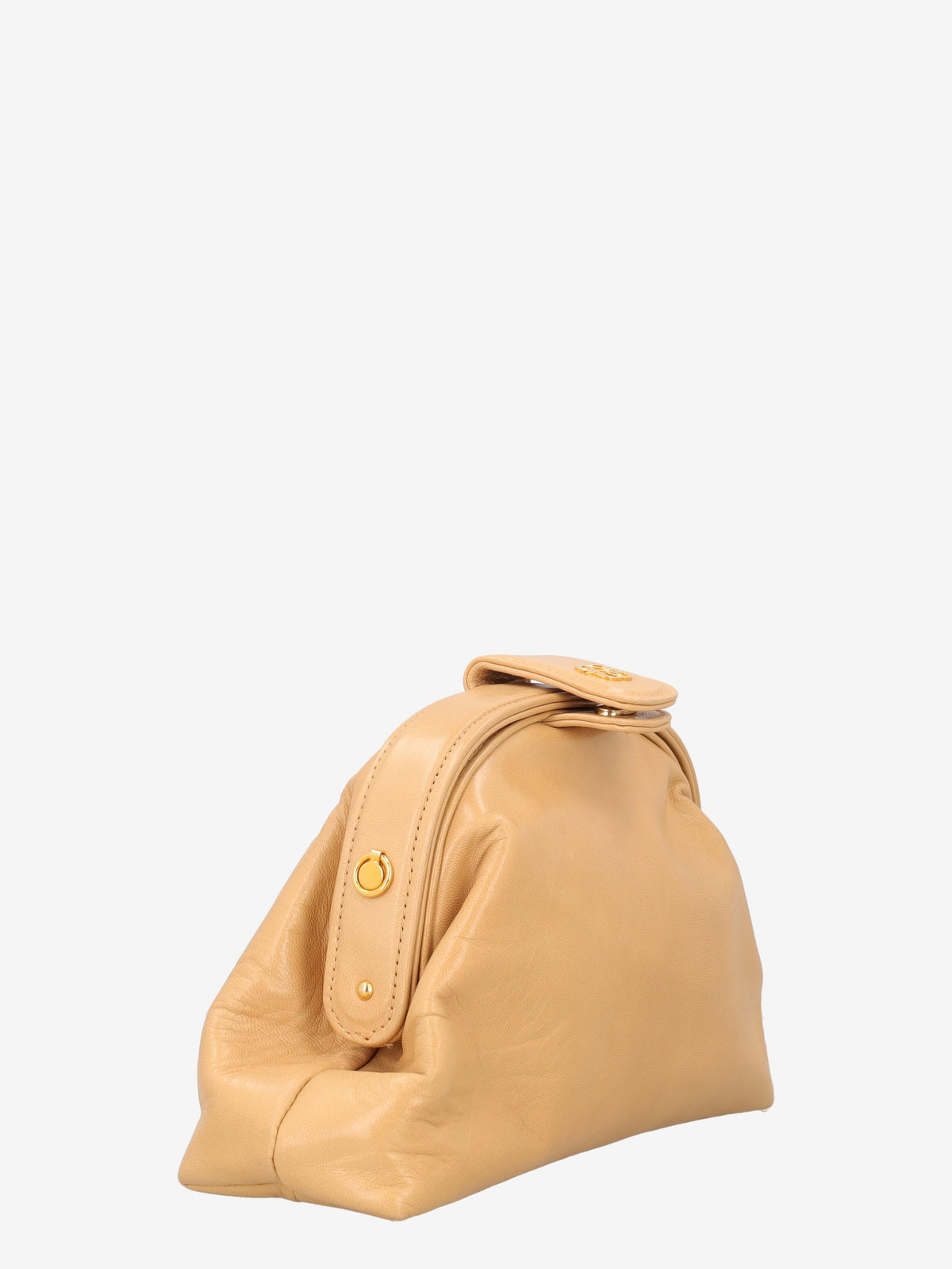 Pirovano Beige Bubble Clutch