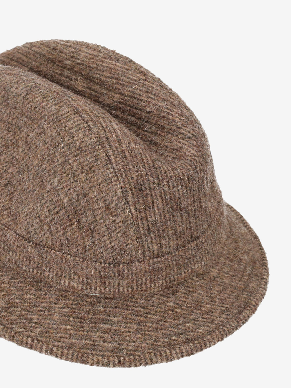 Vintage Borsalino Wool Tweed Walking Hat - Brown Mélange MR700539  Borsalino 