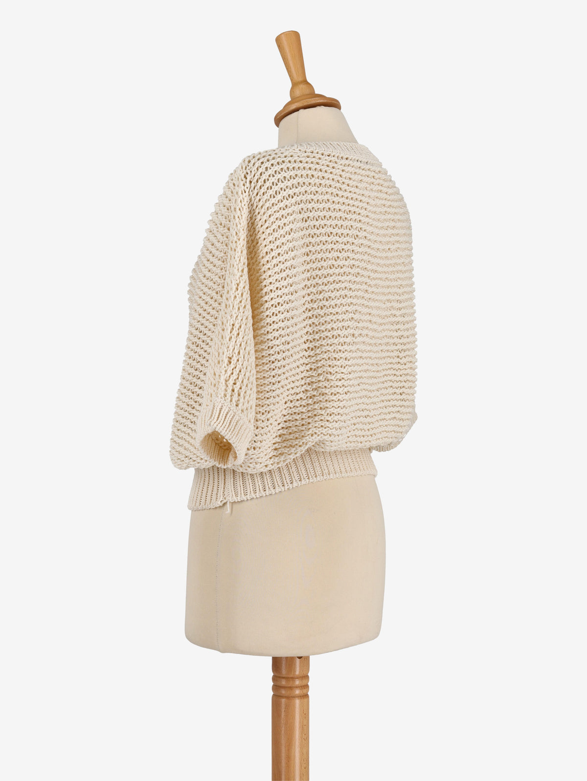Maglione lavorato a maglia bianco panna Fabiana Filippi