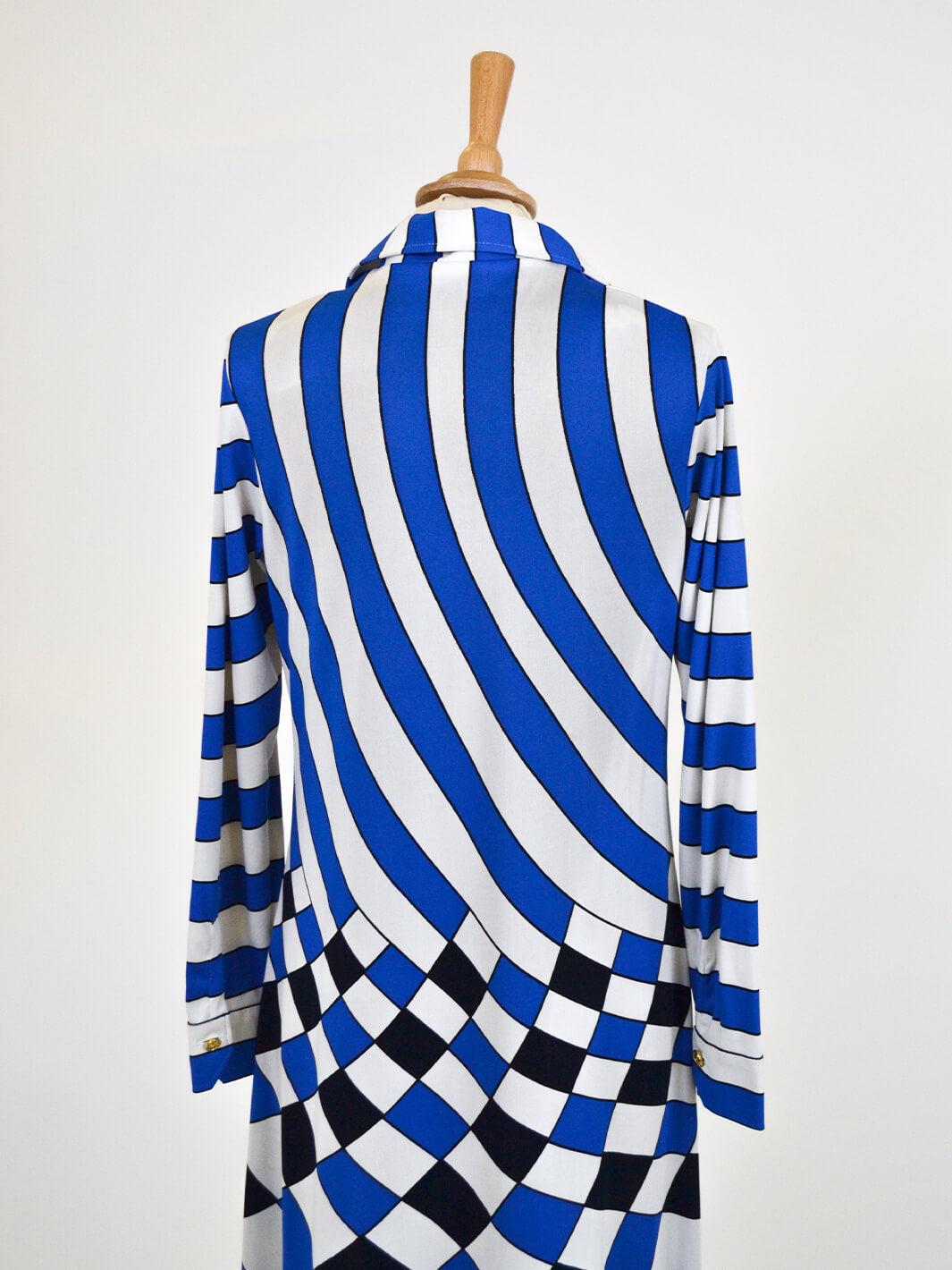 Roberta di Camerino blue and white dress, 70s W22040512  Roberta di Camerino 