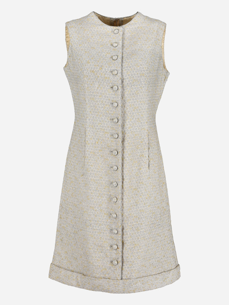 Silver Midi Buttoned Dress - 60s MRTHG.1  Harry halgo 