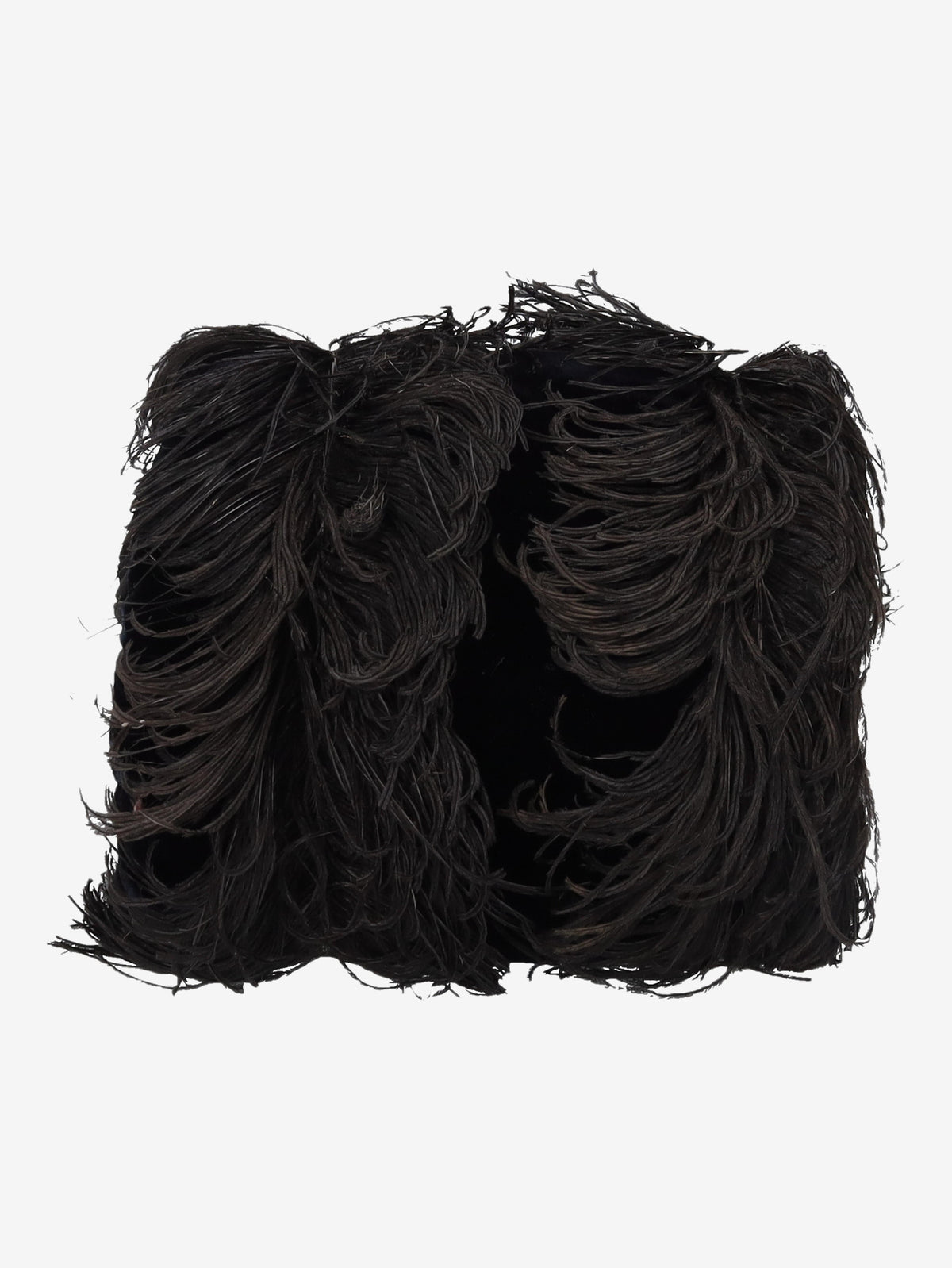 Feather Muff in Deep Black BR000584  Vintage 