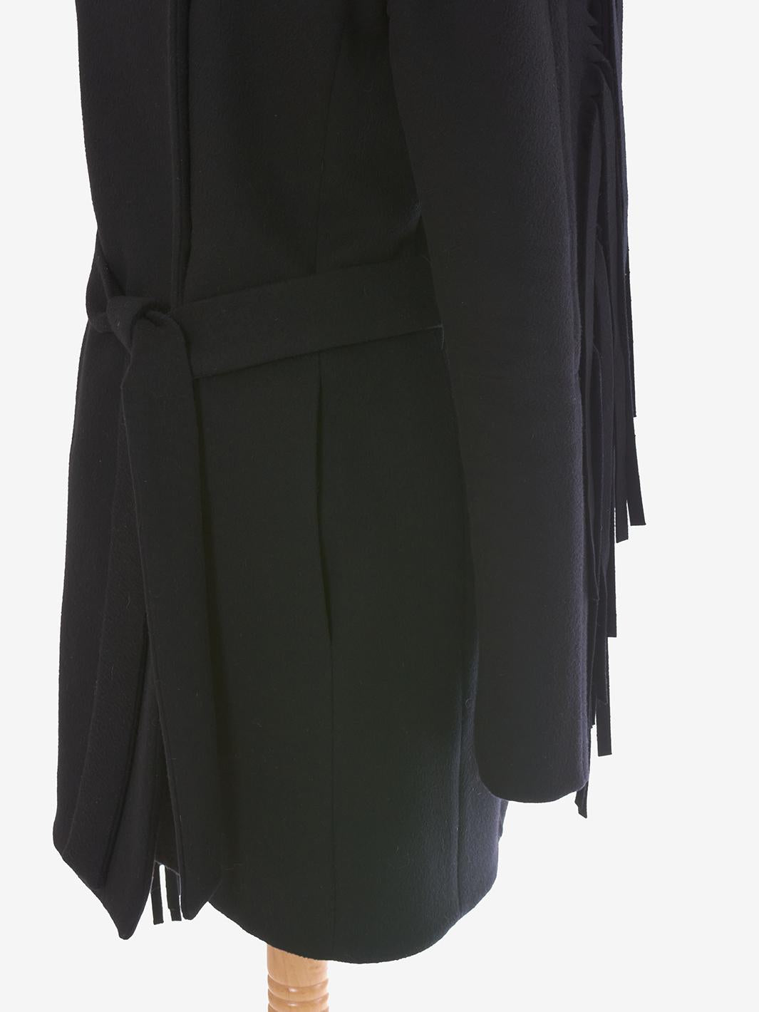 Vionnet 带刘海和腰带的大衣