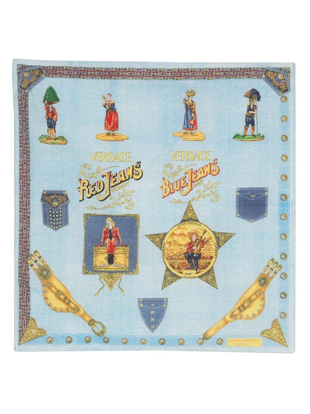 Versace graphic-print silk scarf WCV241081  Gianni Versace 