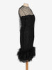 Sheer Dress with Glitter and Feather Details CVM24.19.12  Vintage 