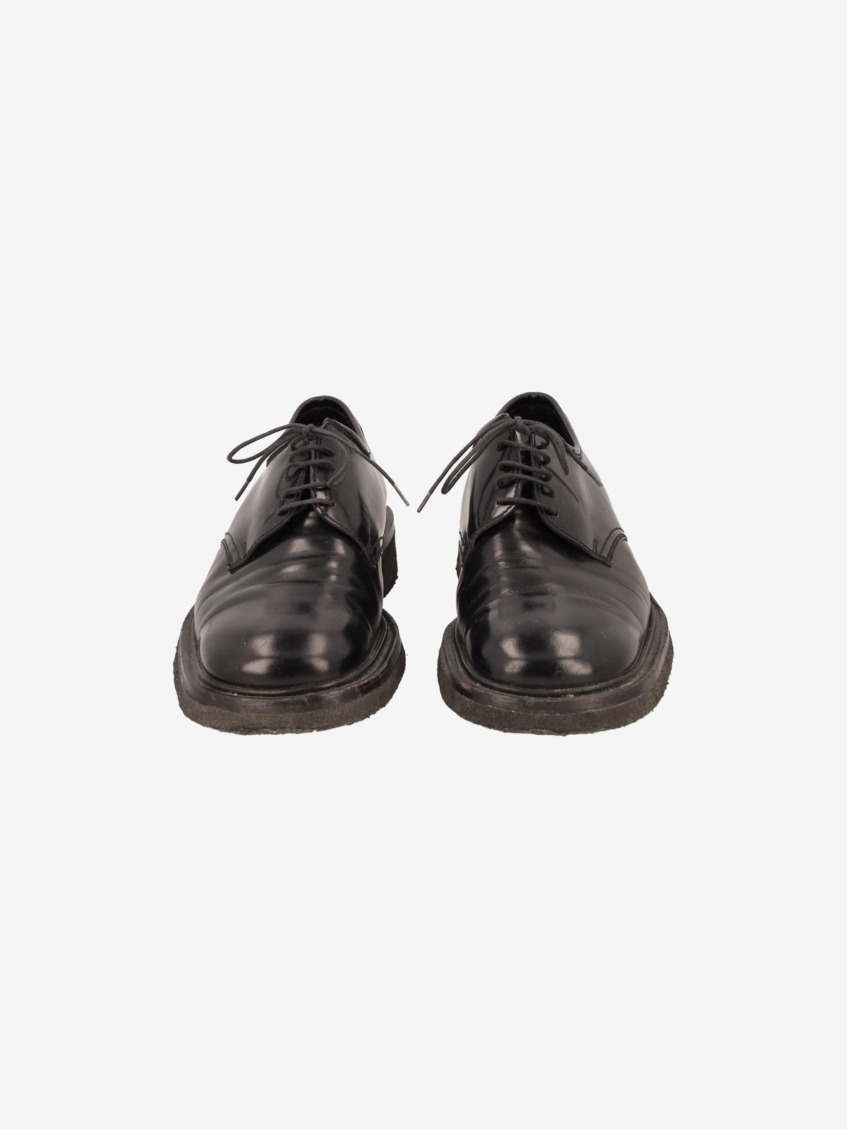 Prada Classic Shoes in Black Leather with Rubber Sole MU260321.44  Prada 