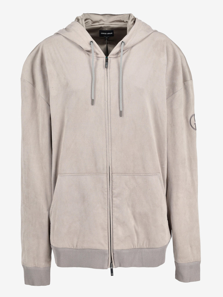 Giorgio Armani Grey Zip-Up Hoodie WCV112502  Giorgio Armani 