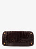 Prada Crocodile Bauletto Bag in Dark Brown Crocodile Leather WCV161224_82  Prada 