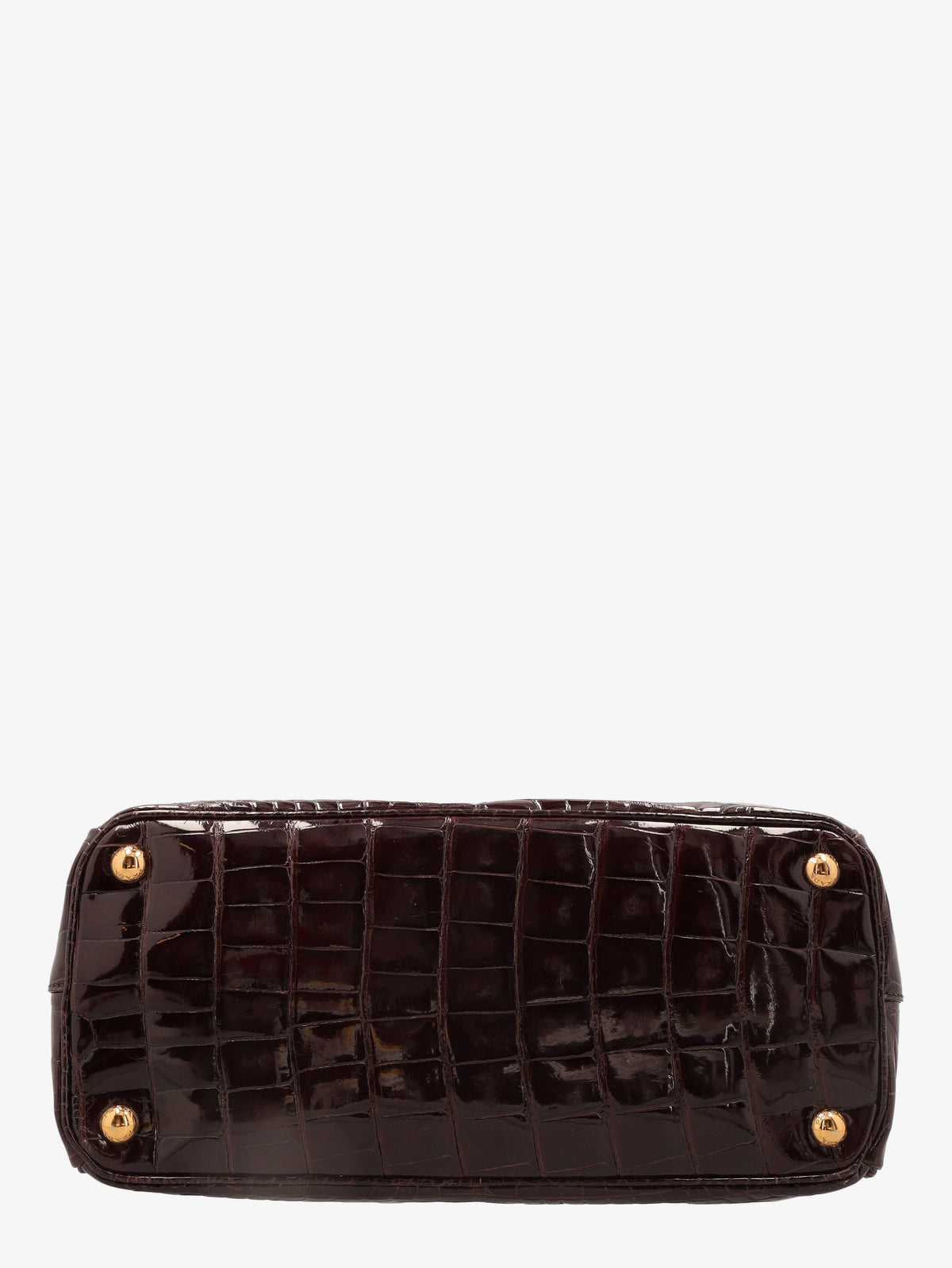 Prada Crocodile Bauletto Bag in Dark Brown Crocodile Leather WCV161224_82  Prada 