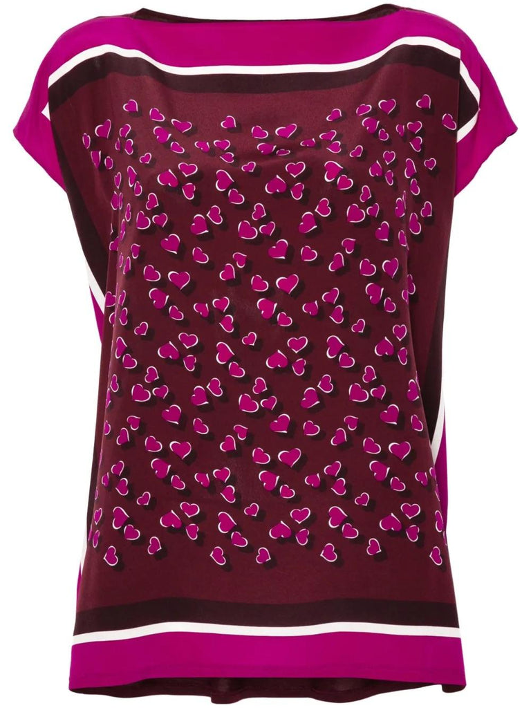 Gucci heart-print silk blouse WCV241045 . Gucci 