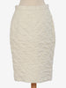 Hermès White Stitched Skirt