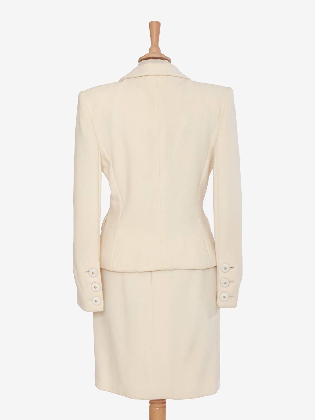 Juanita Sabbadini White Wool Suit
