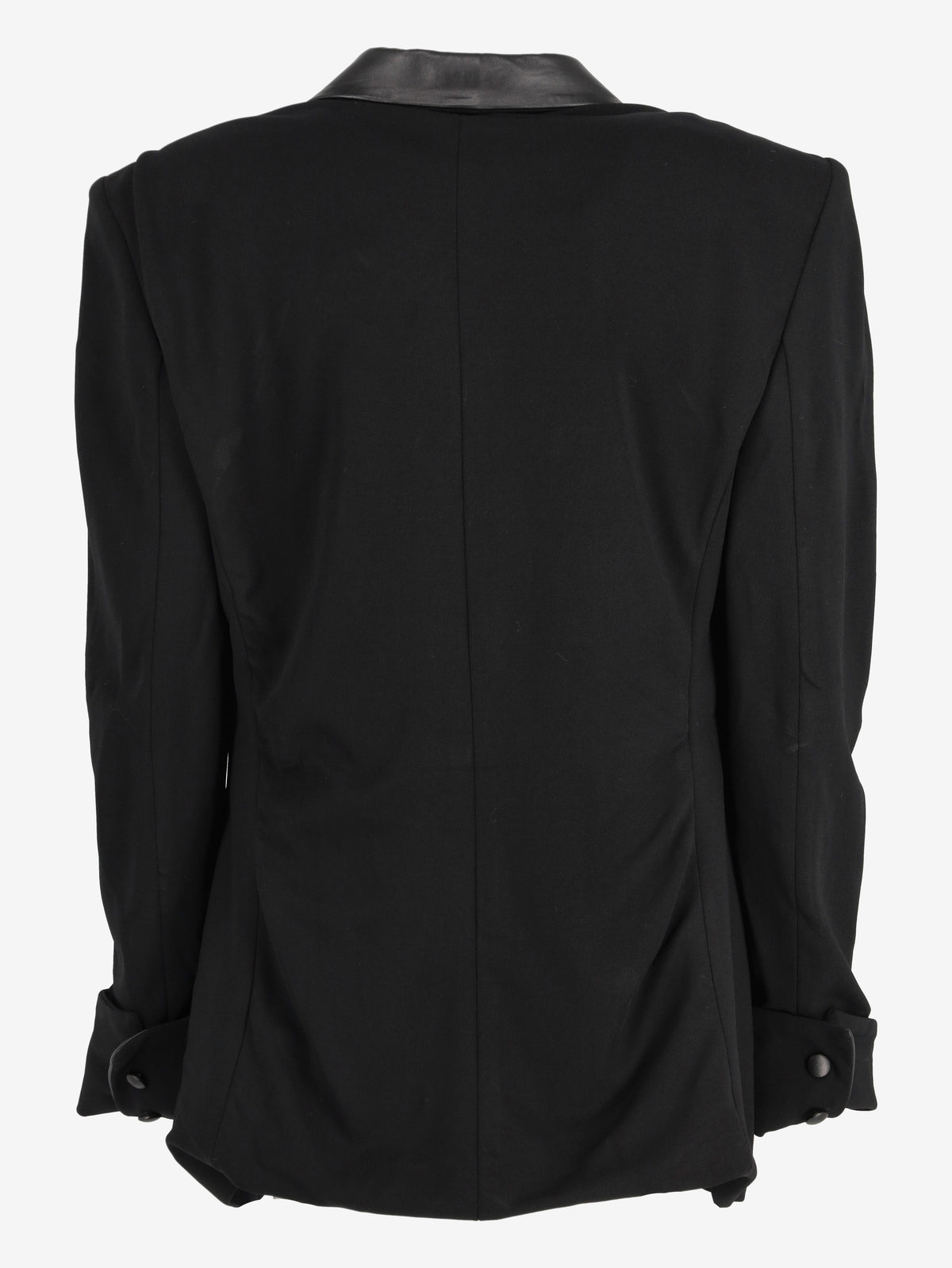 Basile Black Blazer With Leather Inserts W2511.116.02  Basile 