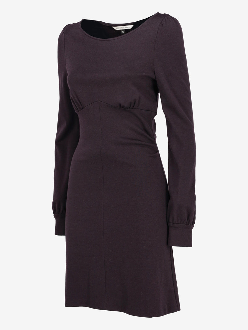 Diane von Furstenberg Long-Sleeve Wool Mini Dress CVB20.47.20  Diane Von Furstenberg 