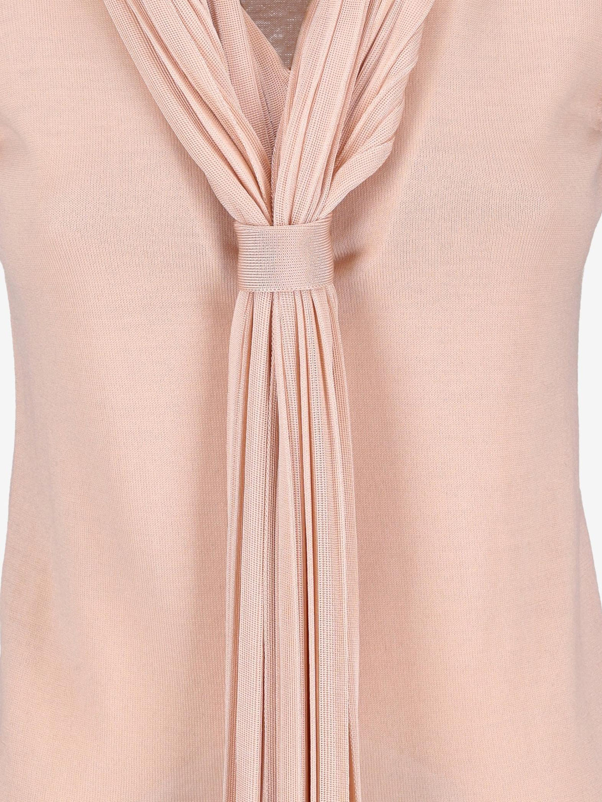 Salvatore Ferragamo Sleeveless Knitted Top with Scarf Detail W7426.12  Ferragamo 