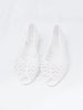 2010 American Apparel white open toe rubber ballet flats W22051940  American Apparel 