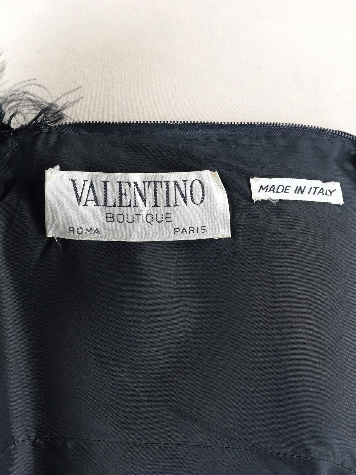 Valentino Boutique - Velvet Mini Dress with Feather Details MZ1902457  Valentino 