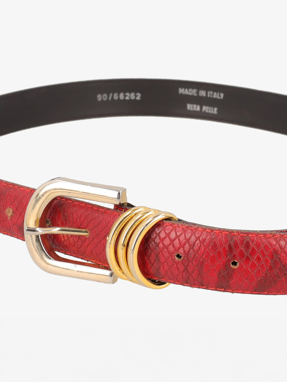 Vintage Red Python Belt