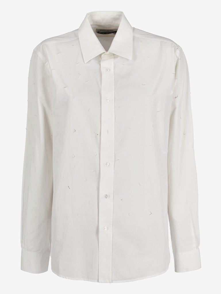 Yves Saint Laurent White Cotton Shirt WCV250825.05  Yves Saint Laurent 