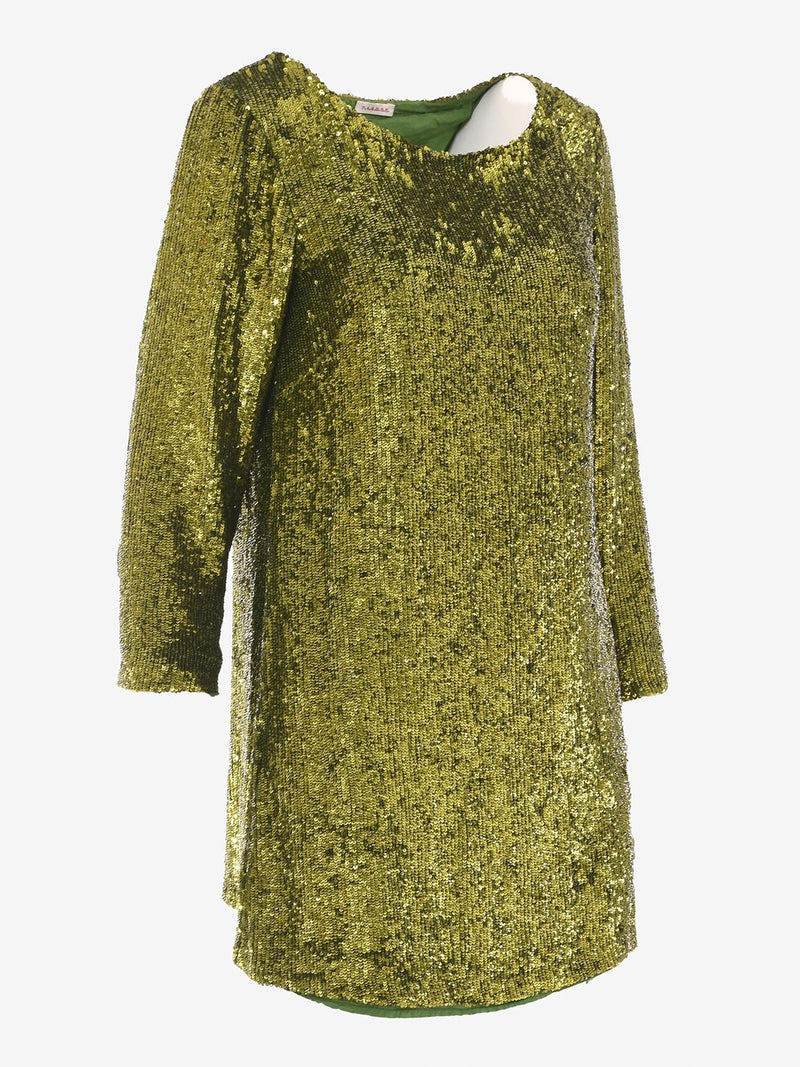 Parosh dress in light green sequins W22110301  Parosh 