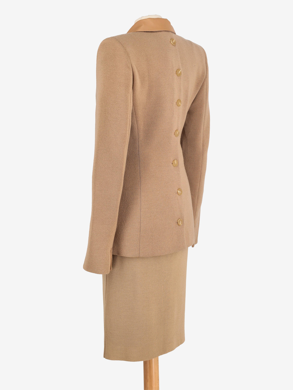 Basile Beige Two-Piece With Leather Inserts W2511.55  Vintage 