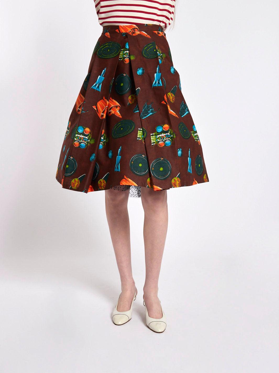 1950s inspired Cavalli e Nastri cotton skirt CVM21.12.9  Vintage 