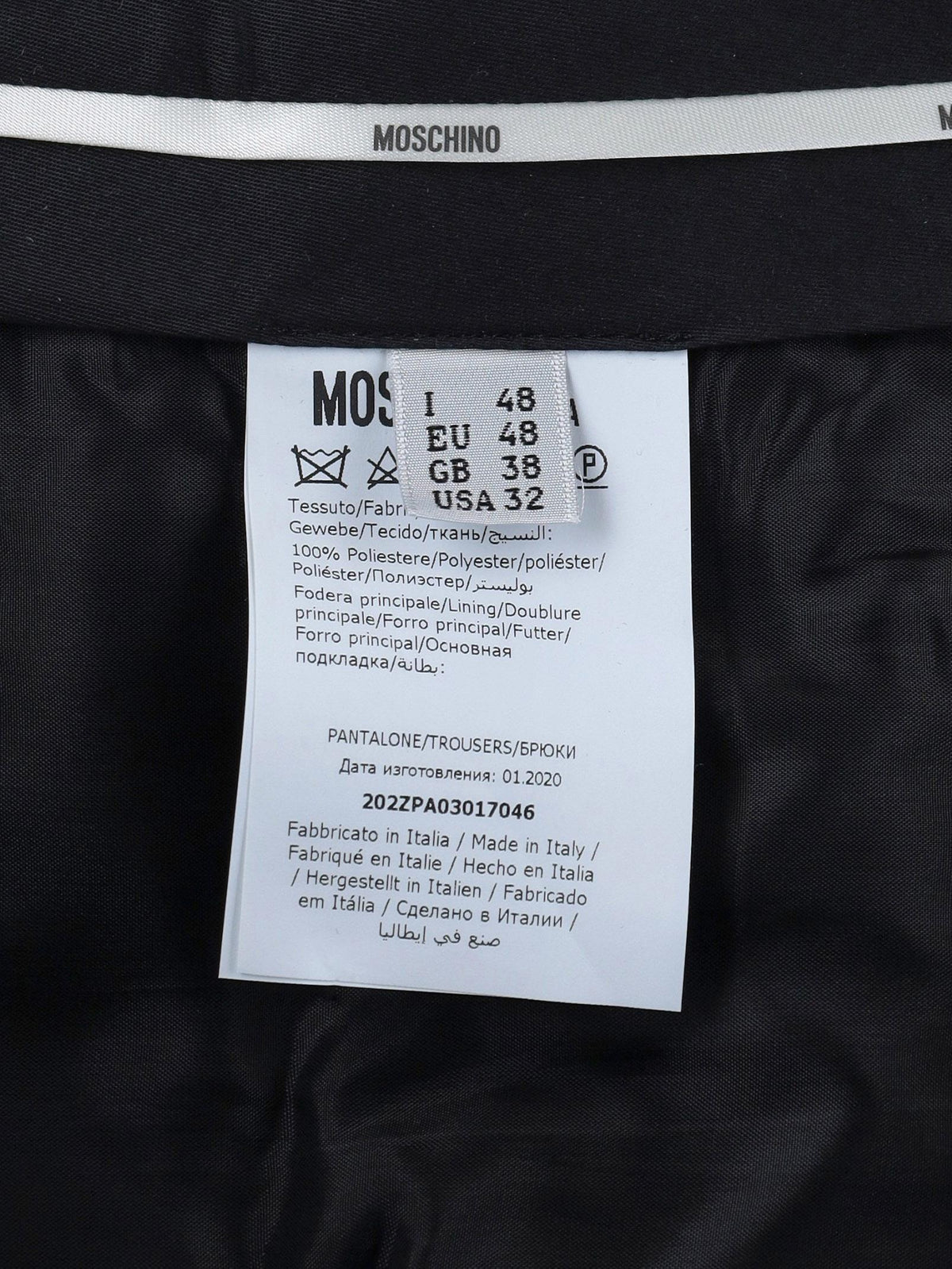 Moschino Black And Silver Suit WCV250841  Moschino 