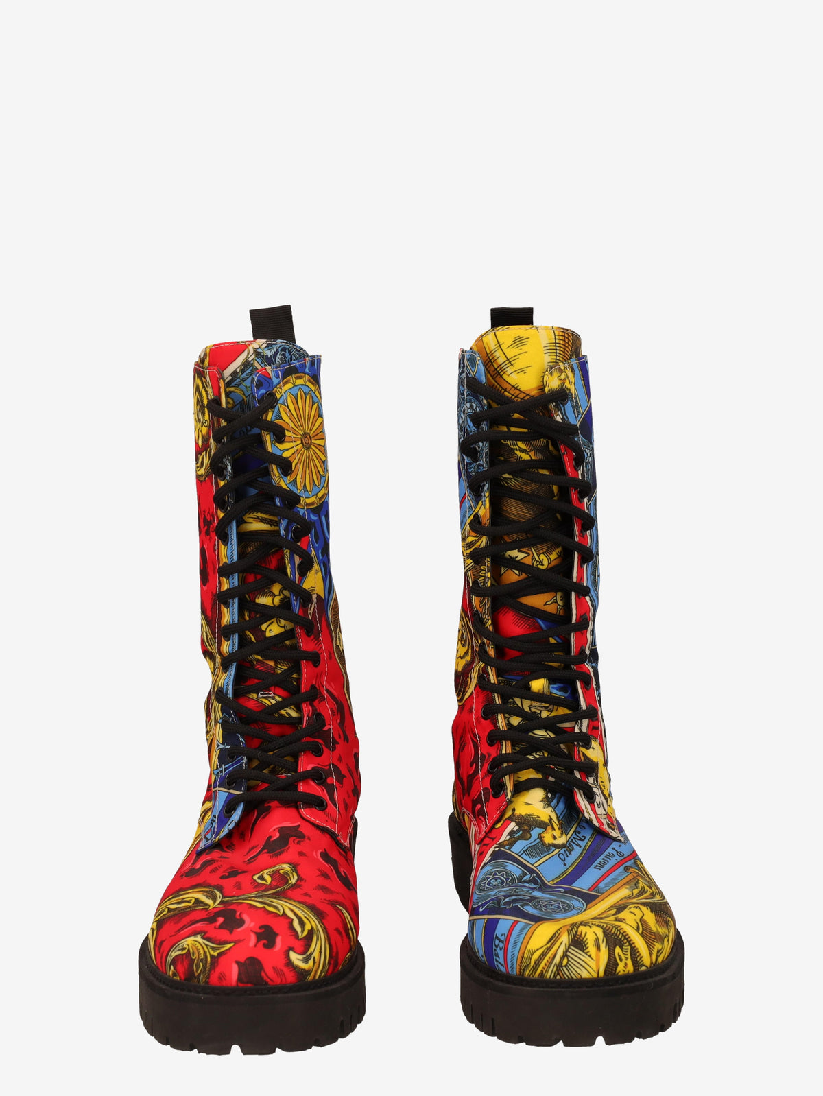 Moschino Baroque Zodiac Lace-Up Combat Boots WCV250821.04  Moschino 