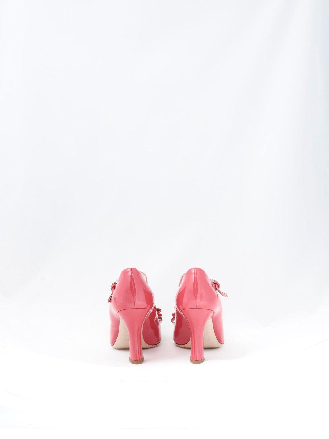 2010 Miu Miu Mary Janes in cherry colored patent leather W22060923  Miu Miu 