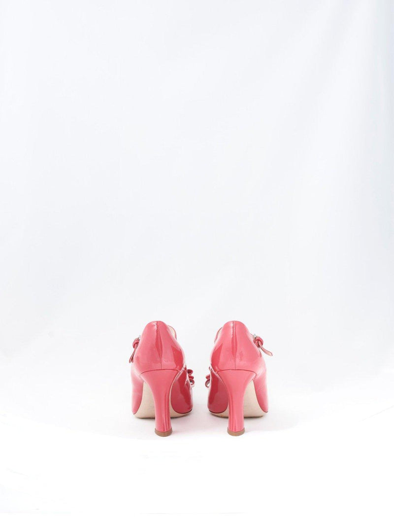 2010 Miu Miu Mary Janes in cherry colored patent leather W22060923  Miu Miu 