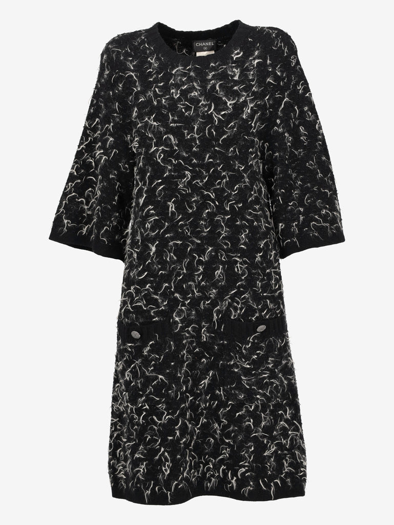 Chanel Black and White Wool Cashmere Knit Dress CVB24.61.2  Chanel 