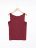 1980s Yves Saint Laurent Rive Gauche burgundy cotton sleeveless top W22051922  YSL 