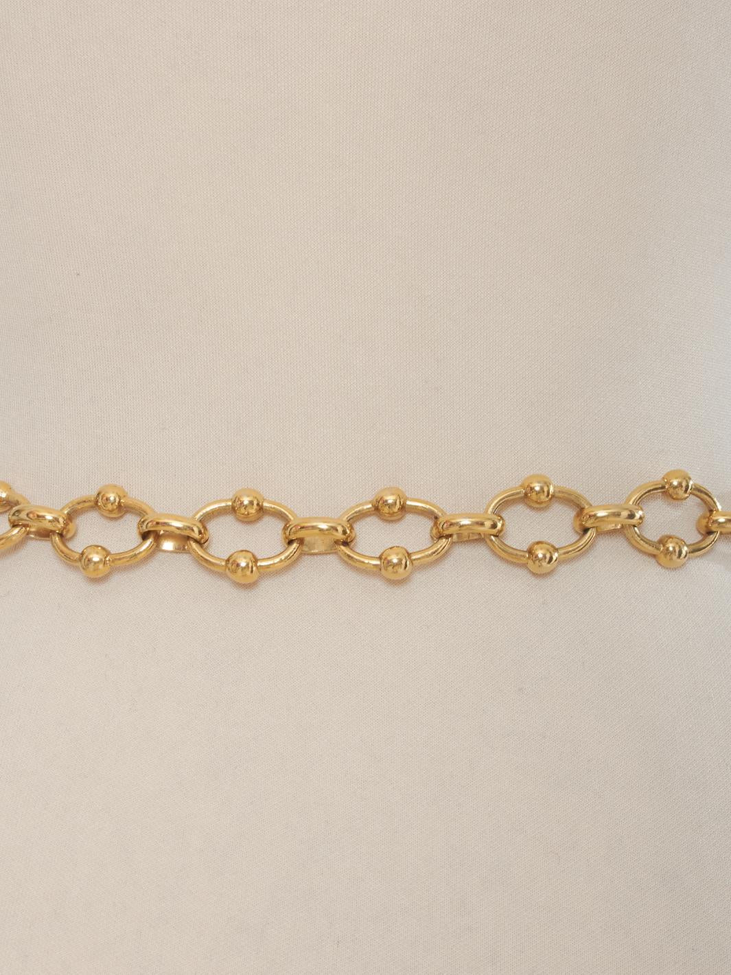 Chanel 金色金属链条腰带