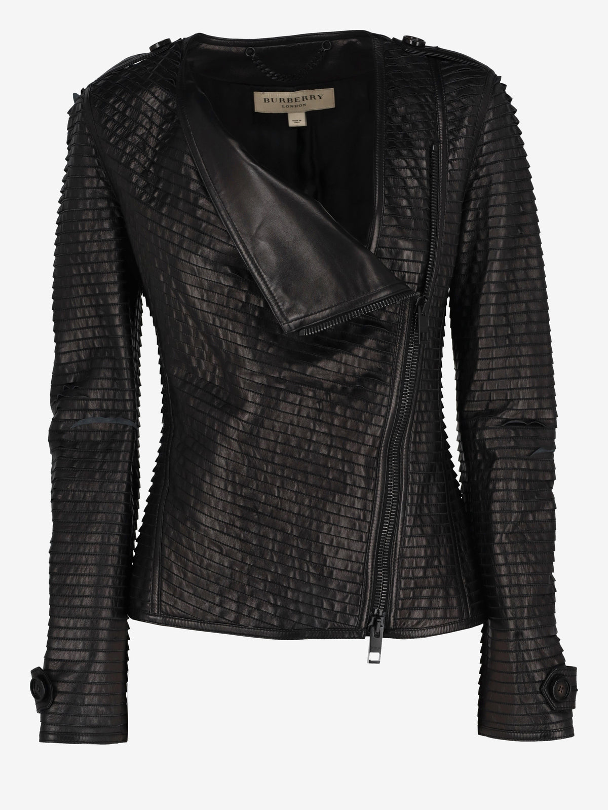 Burberry Leather Jacket with Shoulder Button Detail W7426.13  Burberry 