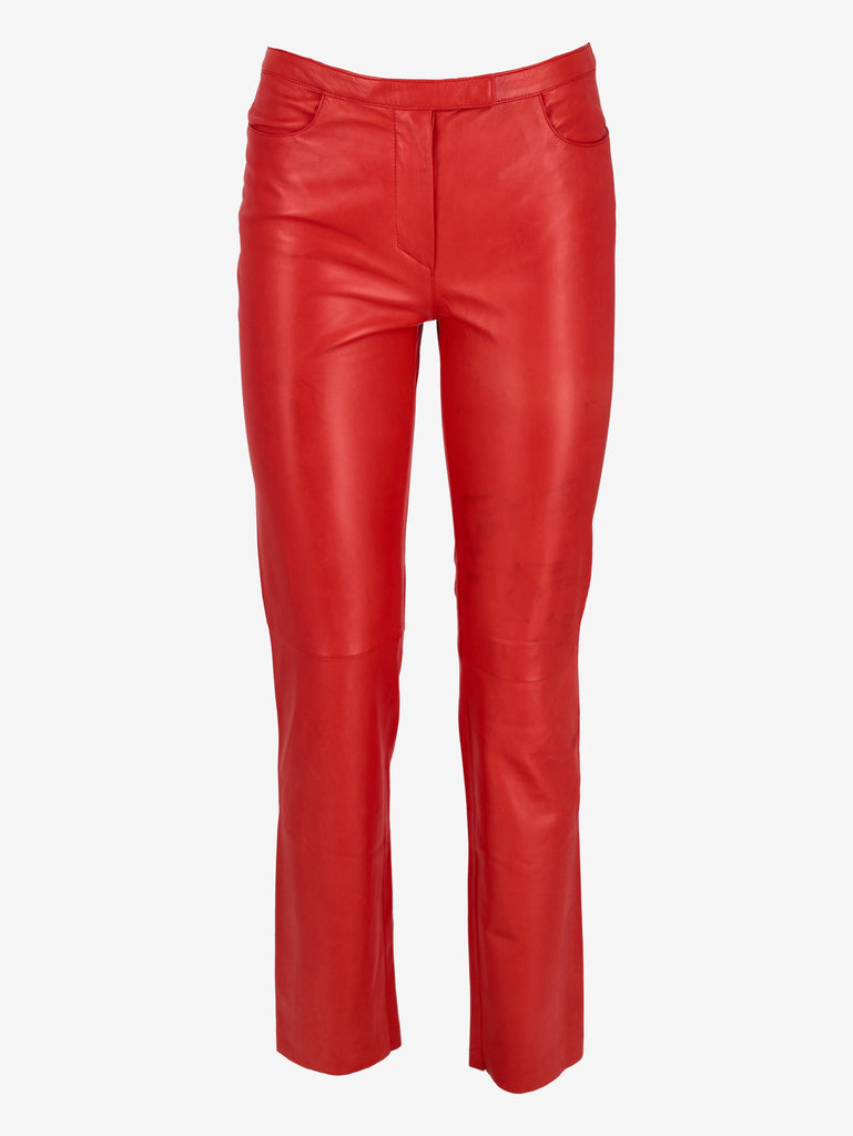 Genny Leather Straight-Leg Pants W7426.51  Genny 