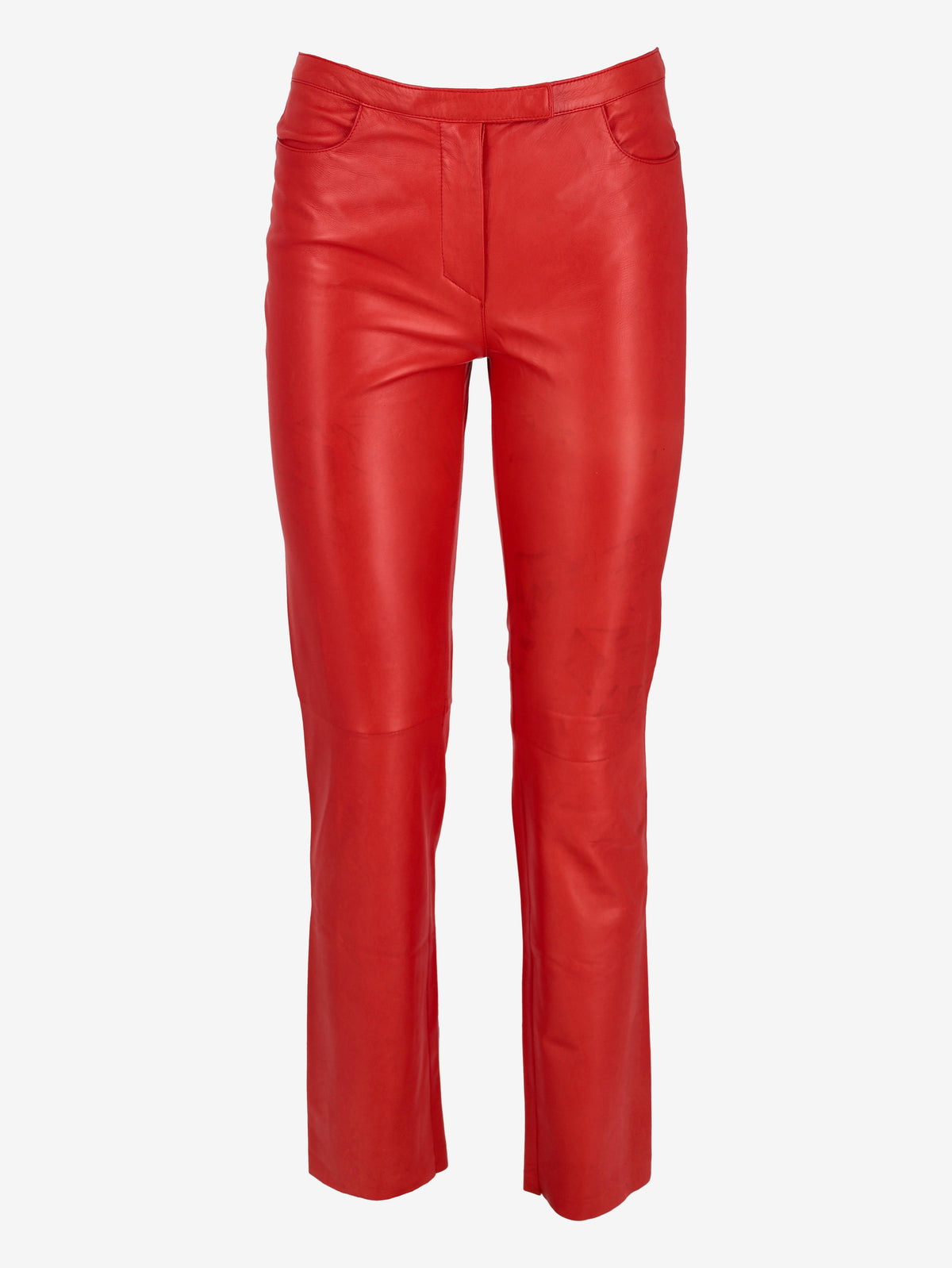 Genny Leather Straight-Leg Pants W7426.51  Genny 