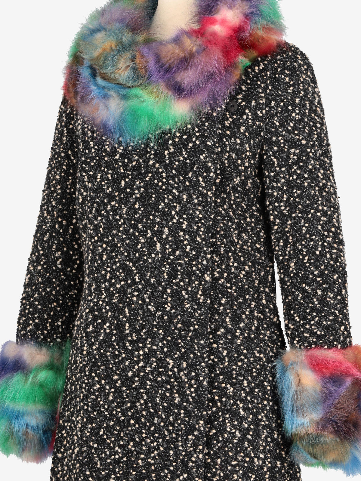 Voyage Coat With Multicolor Fur W2511.58  Voyage 