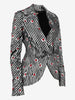 Structured Sequin Stripe Blazer with Ruby Cabochons - Archival Vivienne Westwood AR141  Vivienne Westwood 