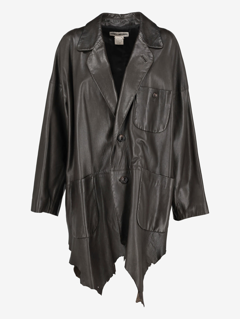Issey Miyake Leather Coat WCV100437  Issey Miyake 