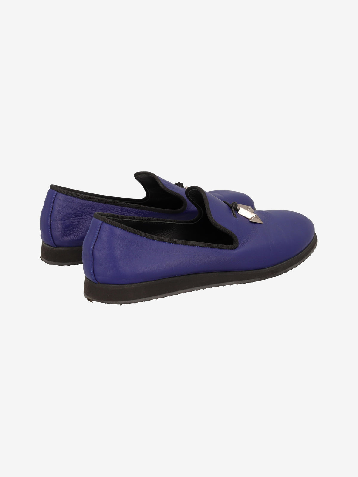 Giuseppe Zanotti Blue Leather Loafers WCV250877.03  Giuseppe Zanotti 