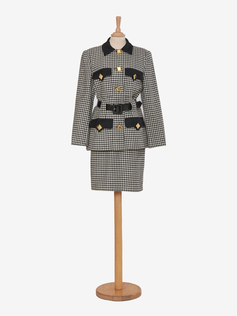 Genny Houndstooth Wool Suit E1001211  Genny 