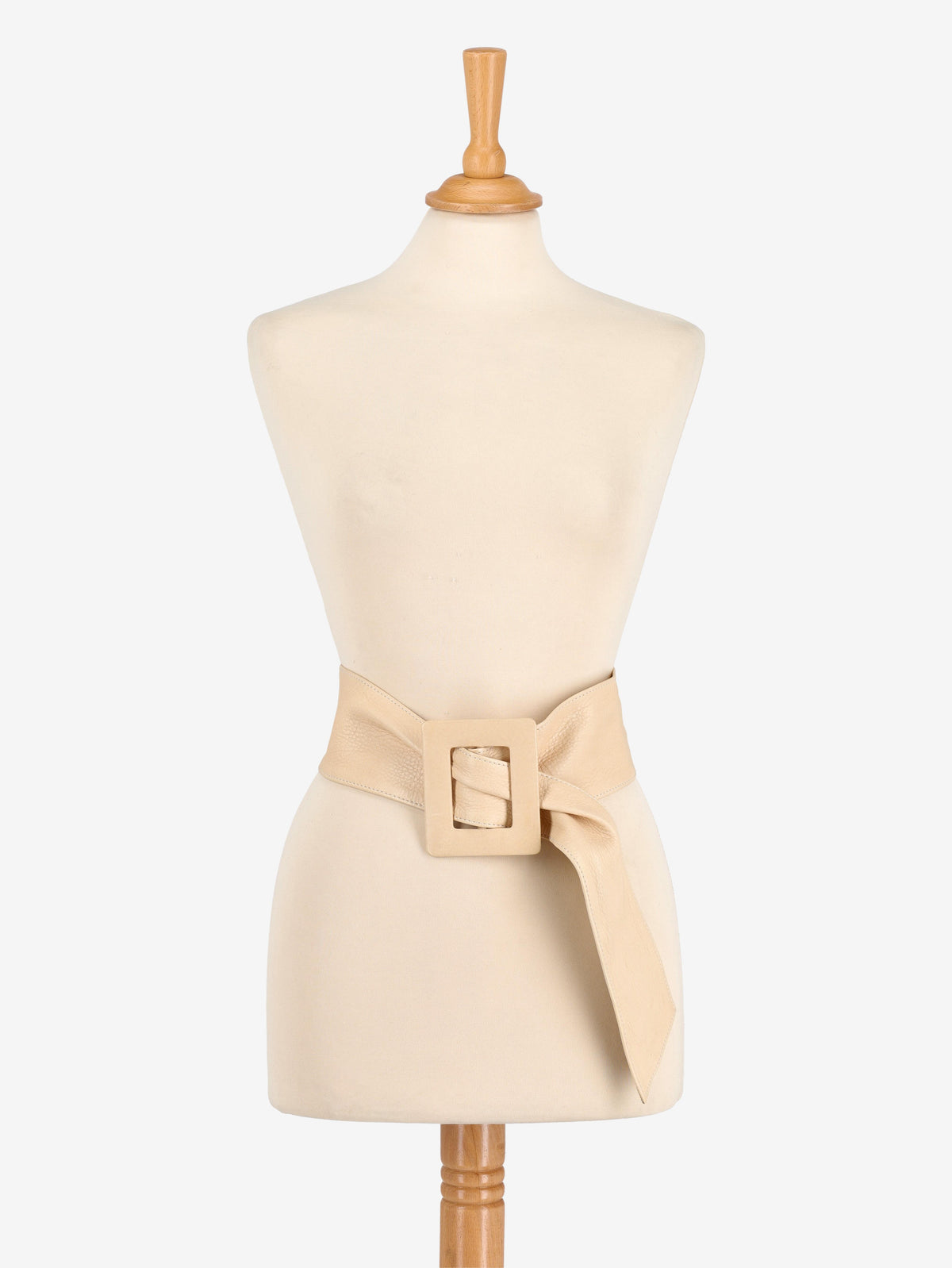 Vintage Butter Leather Maxi Belt