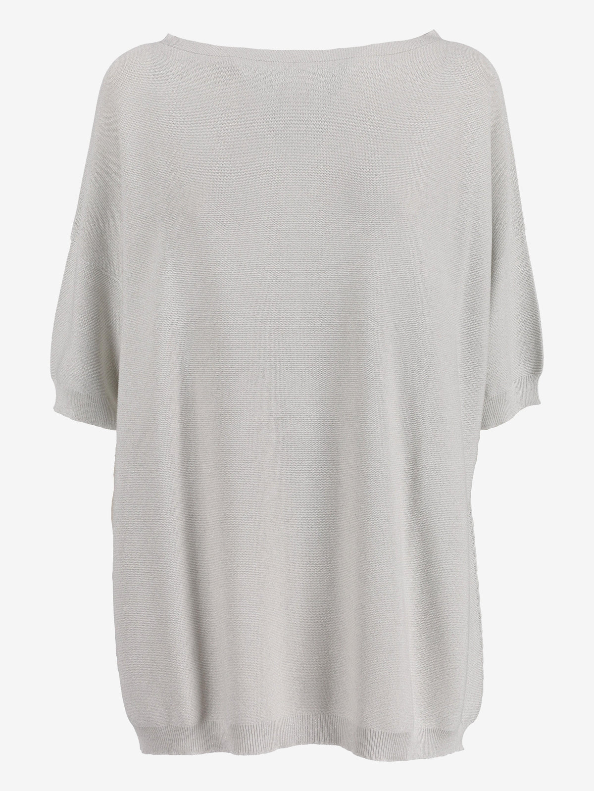 Fabiana Filippi Silver Lurex Maxi Shirt